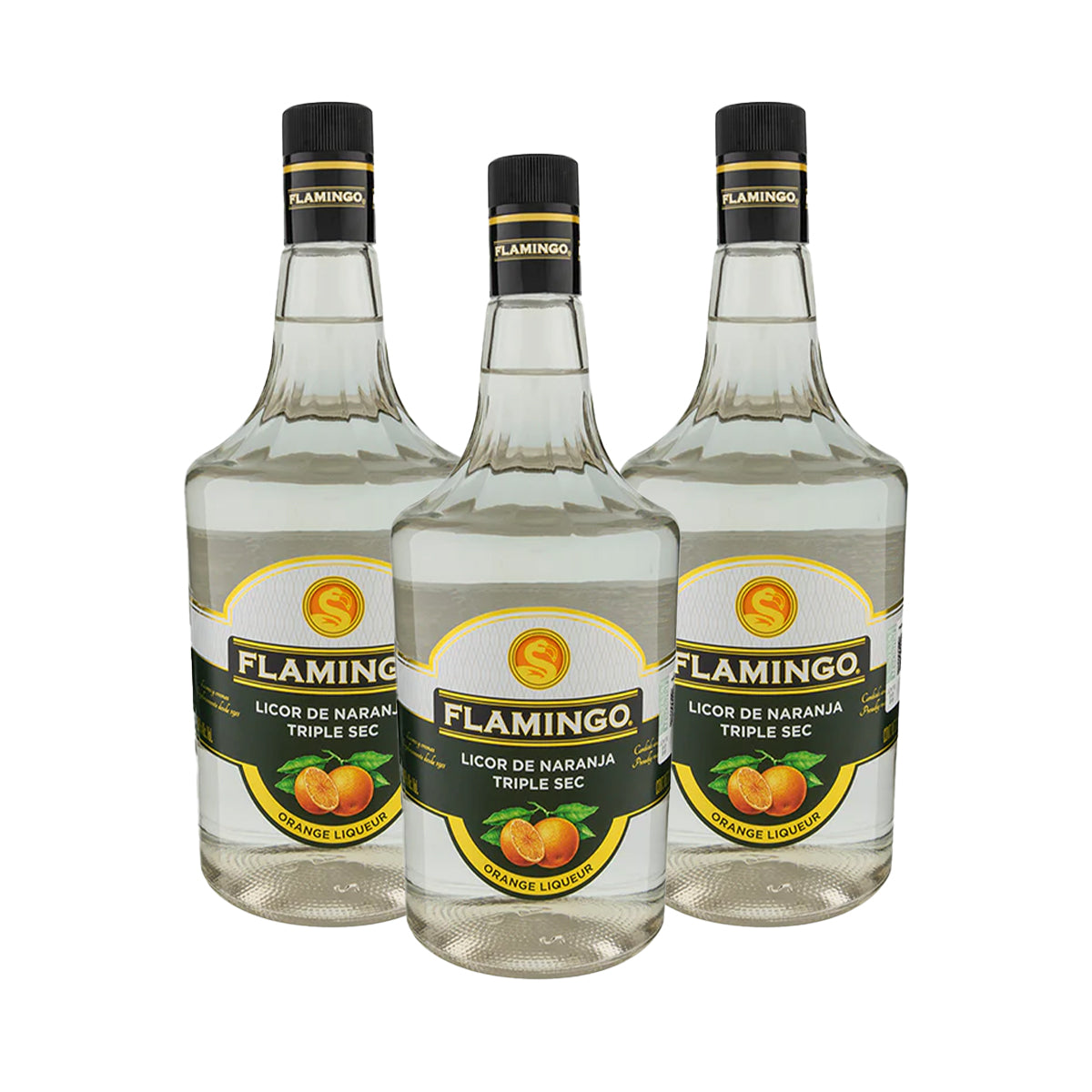 PACK DE 3 LICOR DE NARANJA TRIPLE SEC FLAMINGO 1L