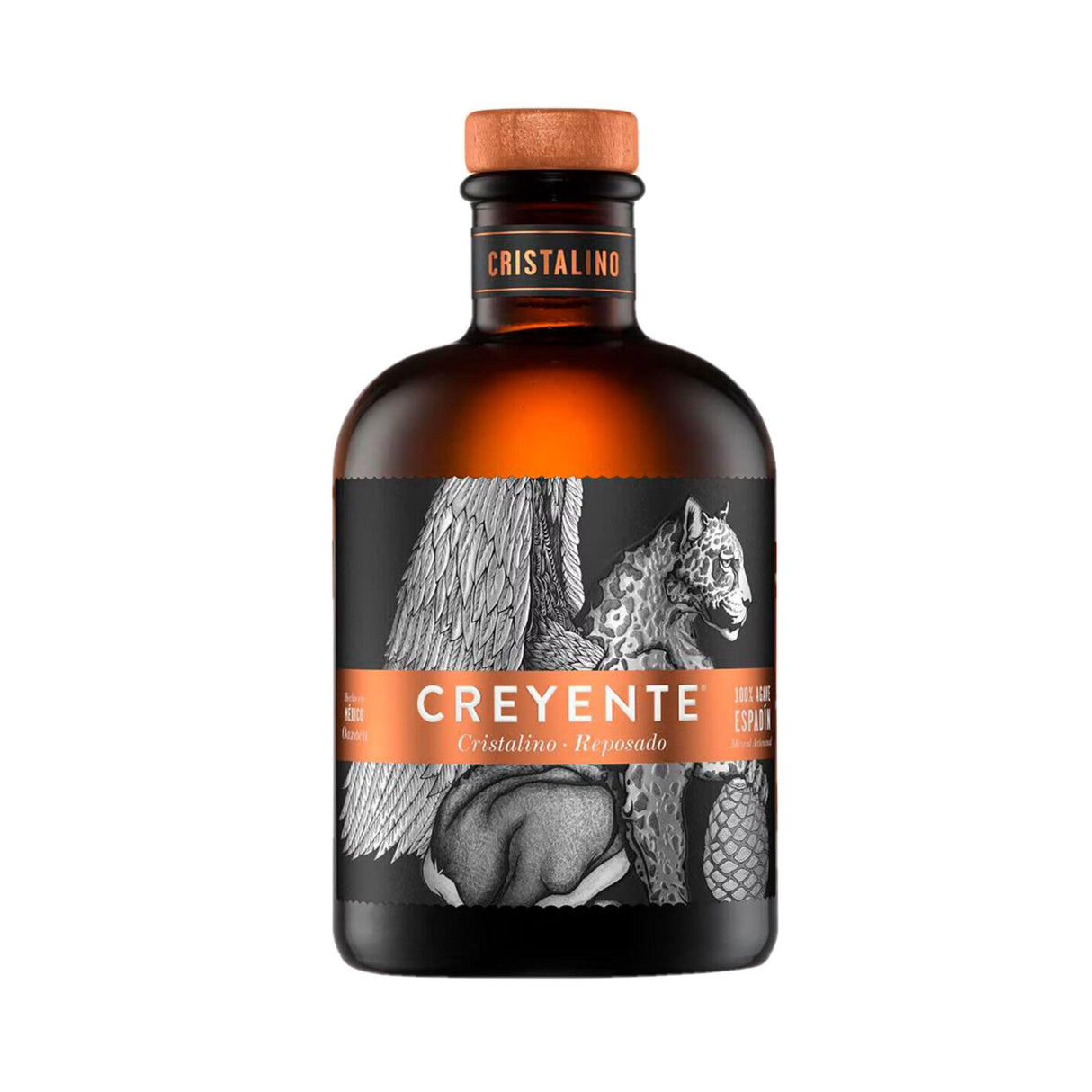 MEZCAL CRISTALINO AÃ‘EJO CREYENTE 750ML - Vinosylicores.com