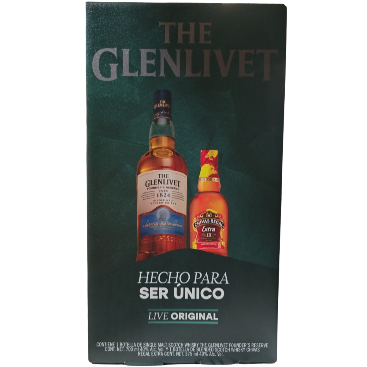 Whisky Glenlivet Founder Reserve 700ml + Whisky Chivas Regal 13 375ml