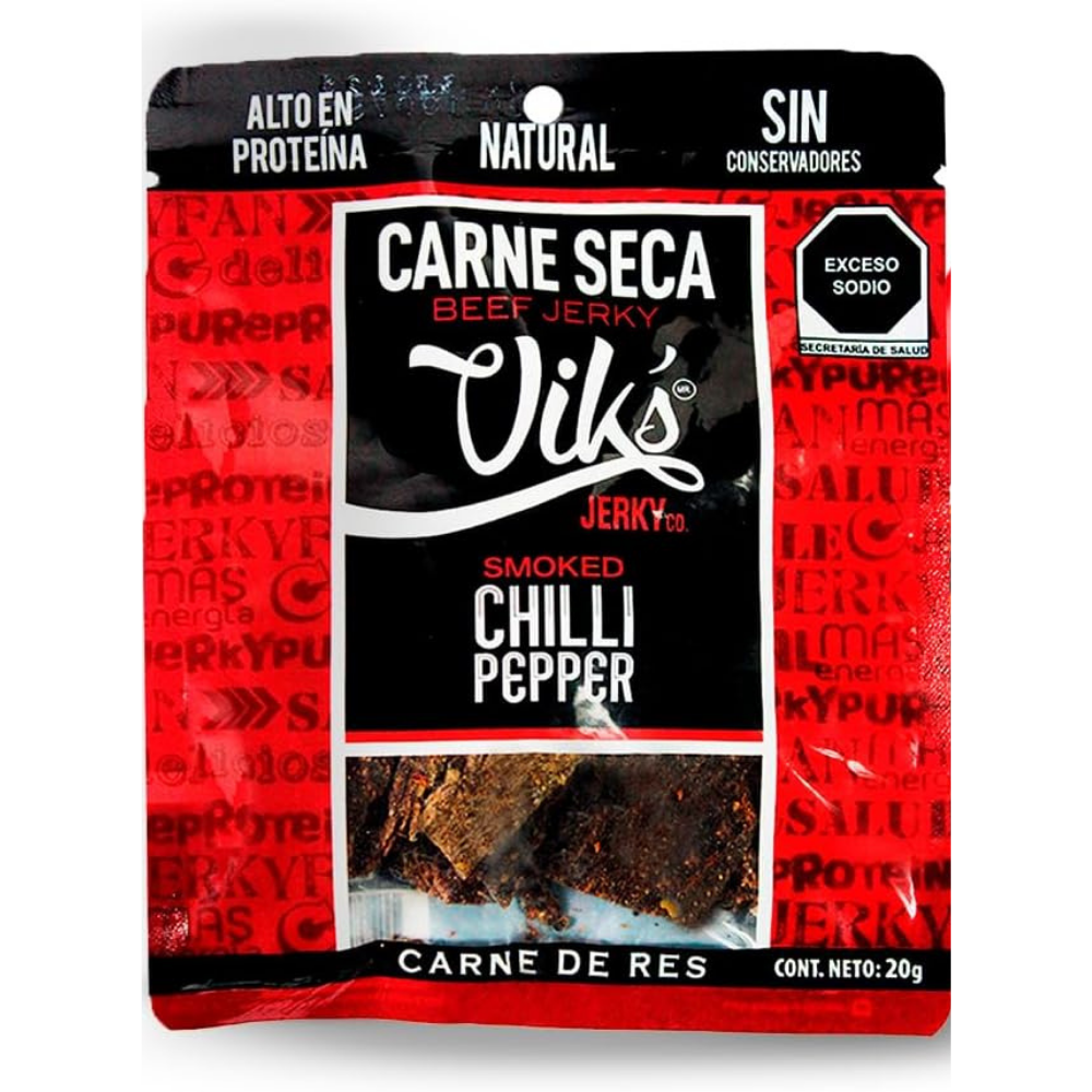 Carne Seca Viks Jerky Smoked Chilli Pepper 20gr