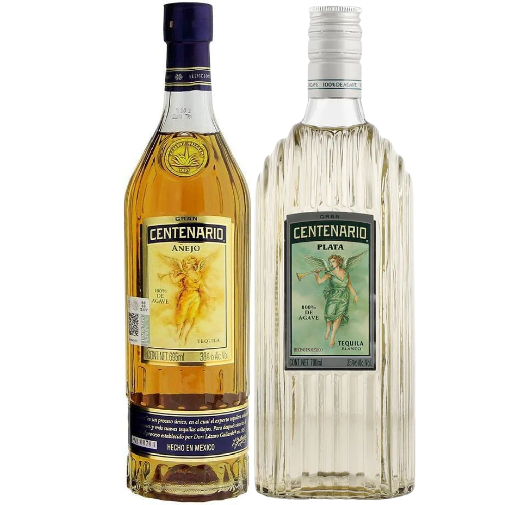 Tequila Gran Centenario Añejo 695 ml + Centenario Plata 700 ml