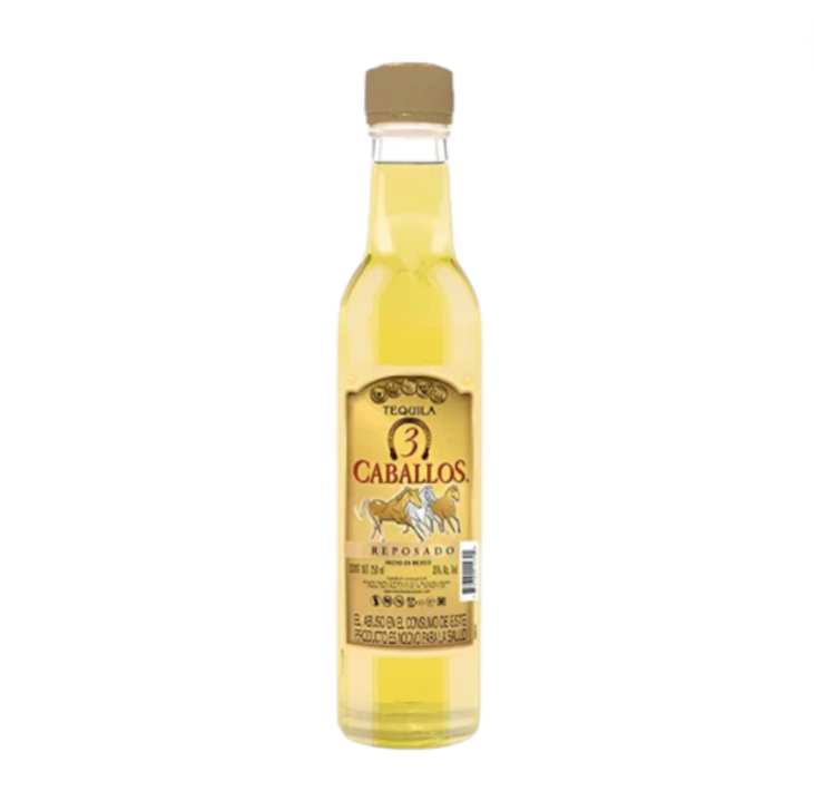 3 CABALLOS REPOSADO TEQUILA 200 ML