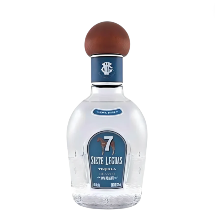 100% WHITE TEQUILA 7 LEGUAS 375 ML