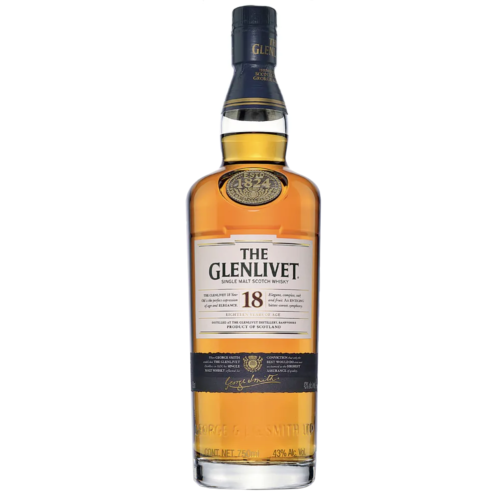 WHISKY THE GLENLIVET 18 AÑOS 750ML