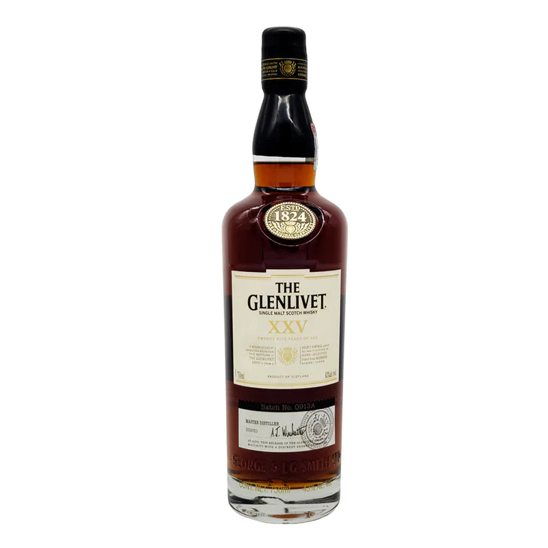 WHISKY 25 GLENLIVET SINGLE MALT 750ML