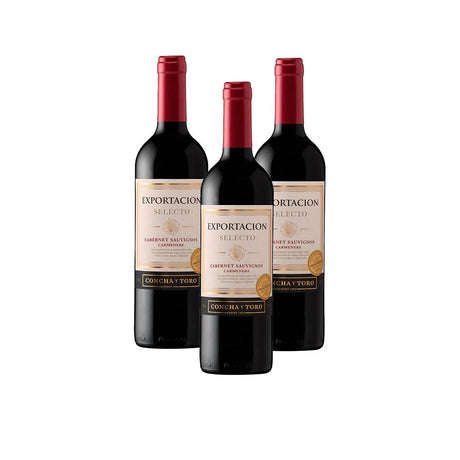 PACK 3 VINO TINTO SELECTO EXP. CABERNET-CARMENERE 750ML - Vinosylicores.com