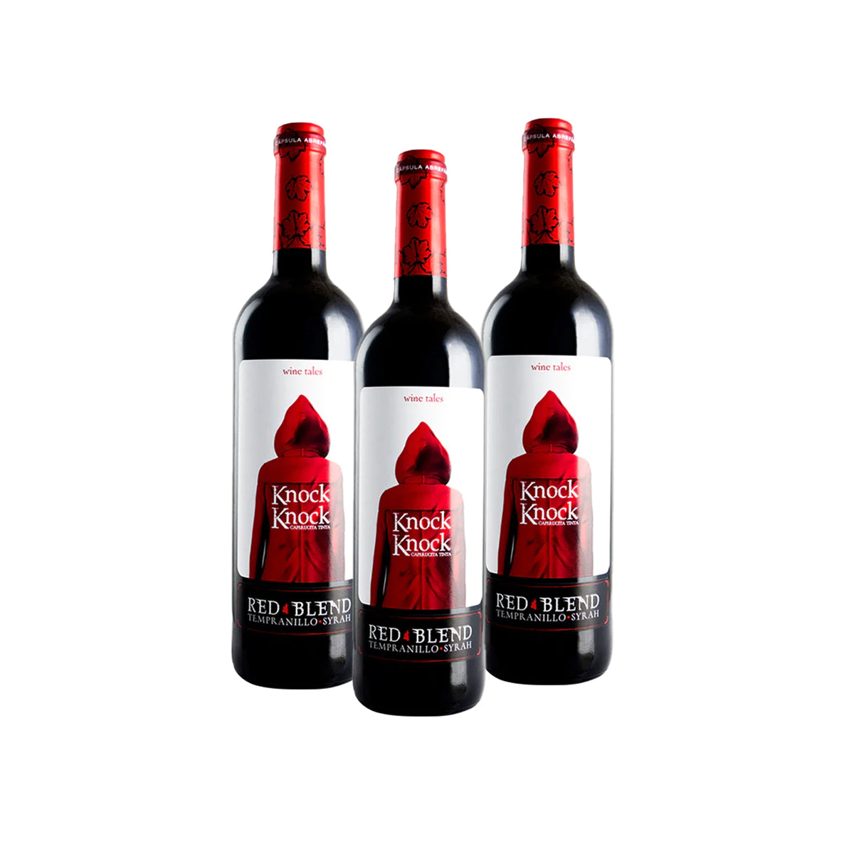 PACK DE 3 VINO TINTO KNOCK KNOCK CAPERUCITA RED BLEND 750ML