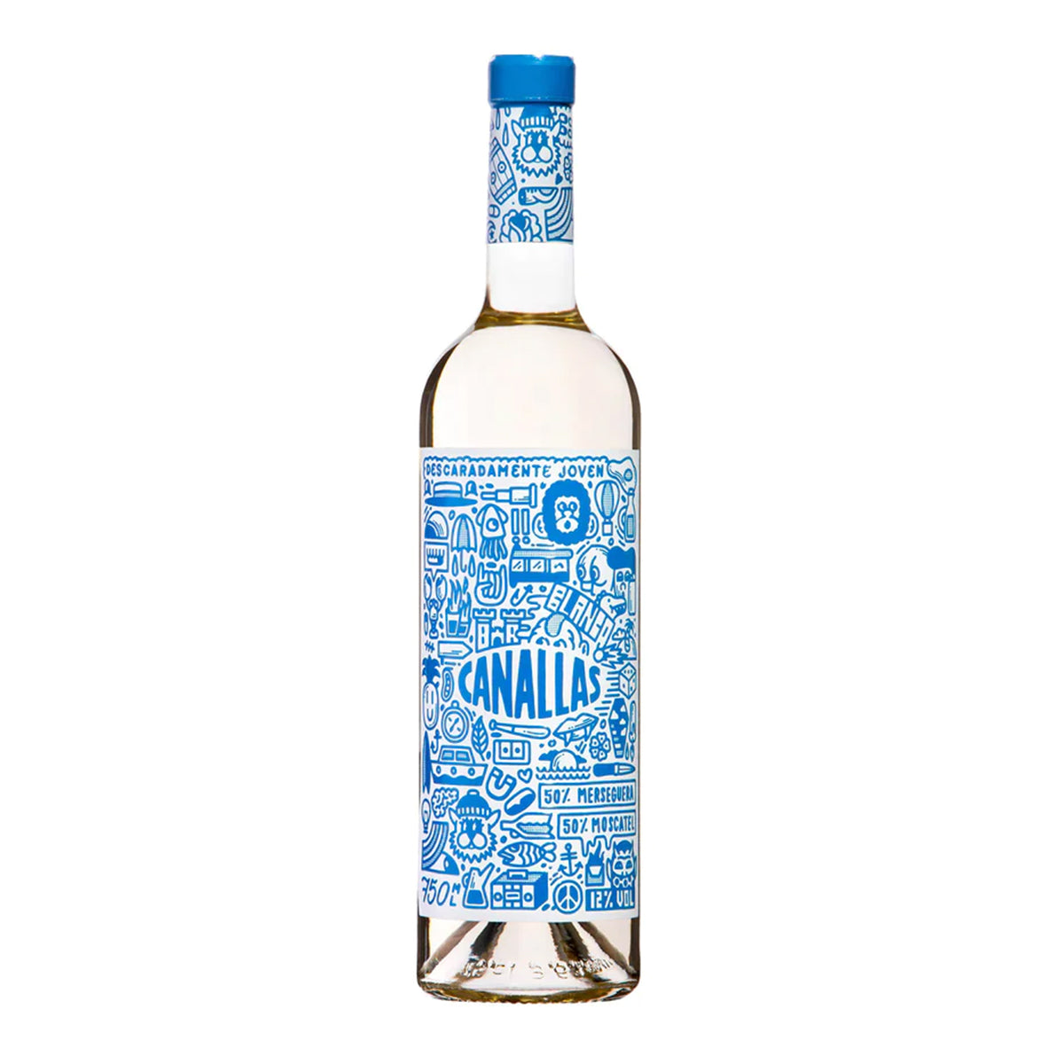 VINO BLANCO CANALLAS MERSEGUERA MOSCATEL 750ML