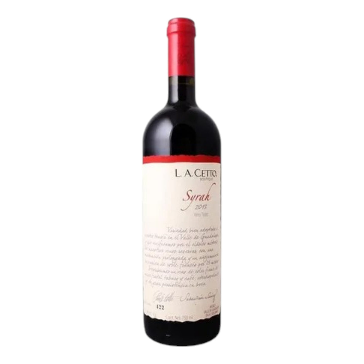 Boutique Red Wine Syrah LA Cetto 750ml