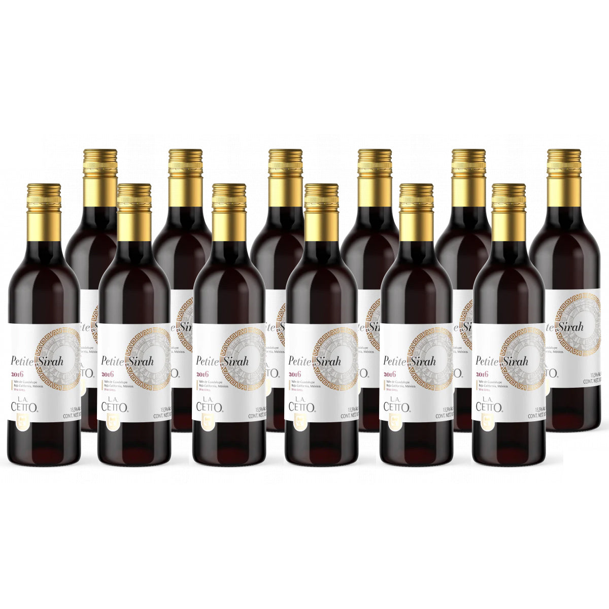 PACK 12 VINO TINTO L.A. CETTO PETITE SIRAH 187ML