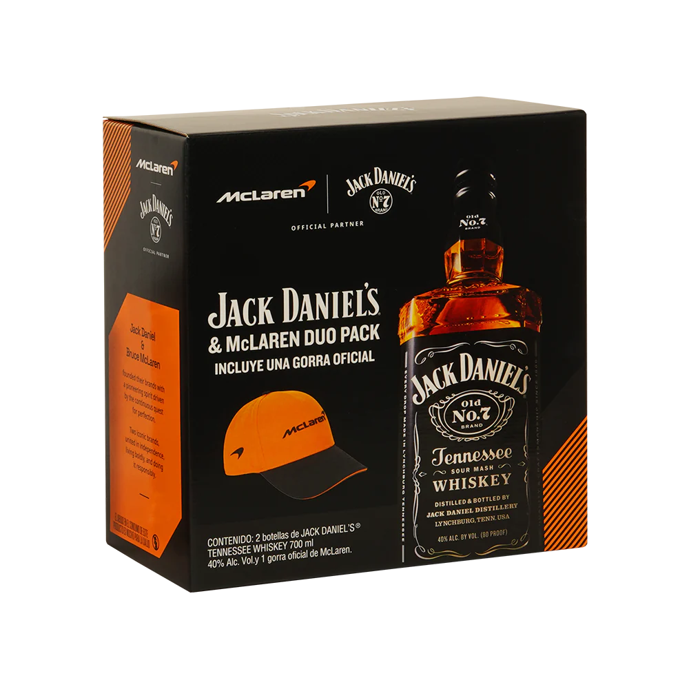 WHISKEY JACK DANIELS 700ML DUO C/GORRA