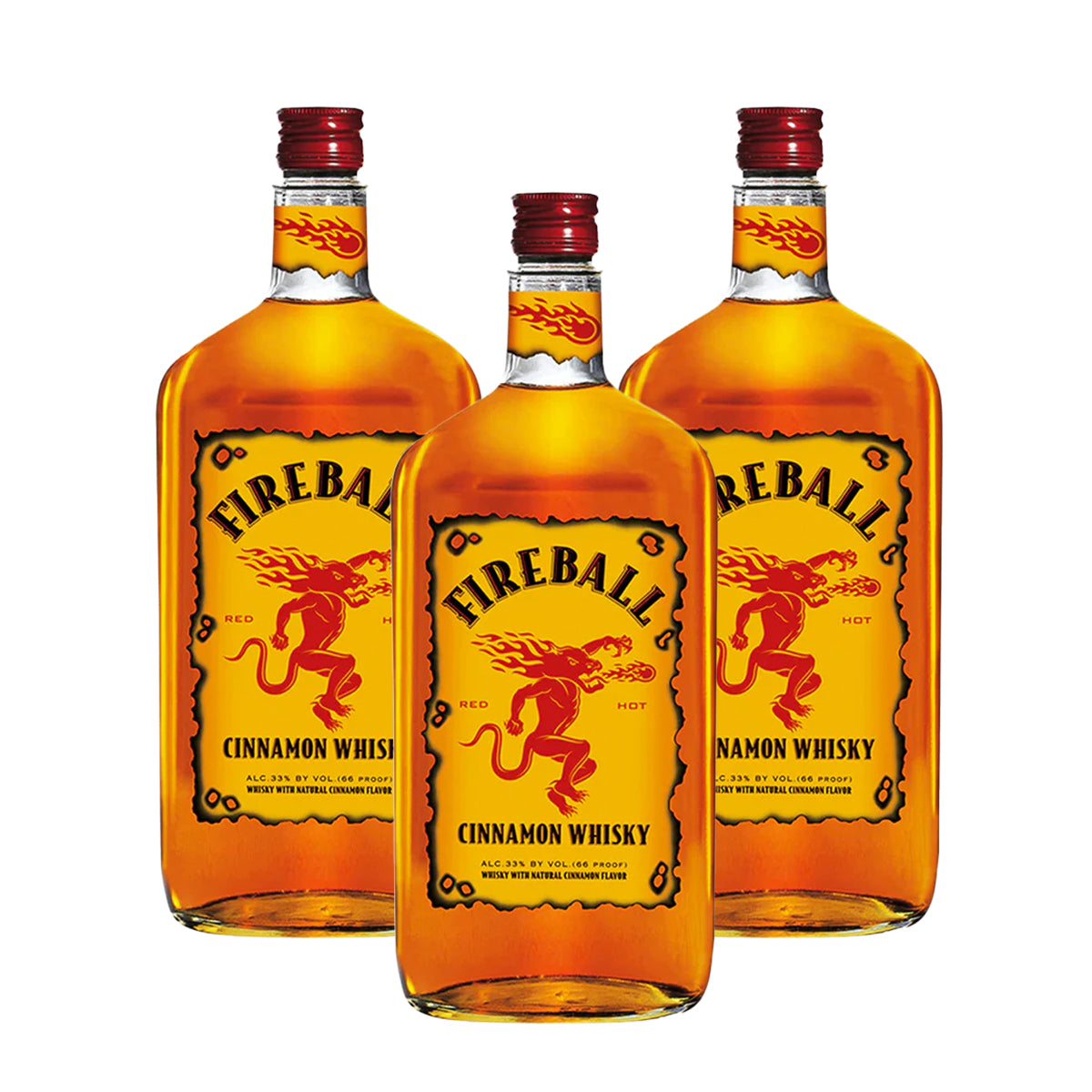 PACK DE 3 WHISKY CINNAMON FIREBALL 750ML