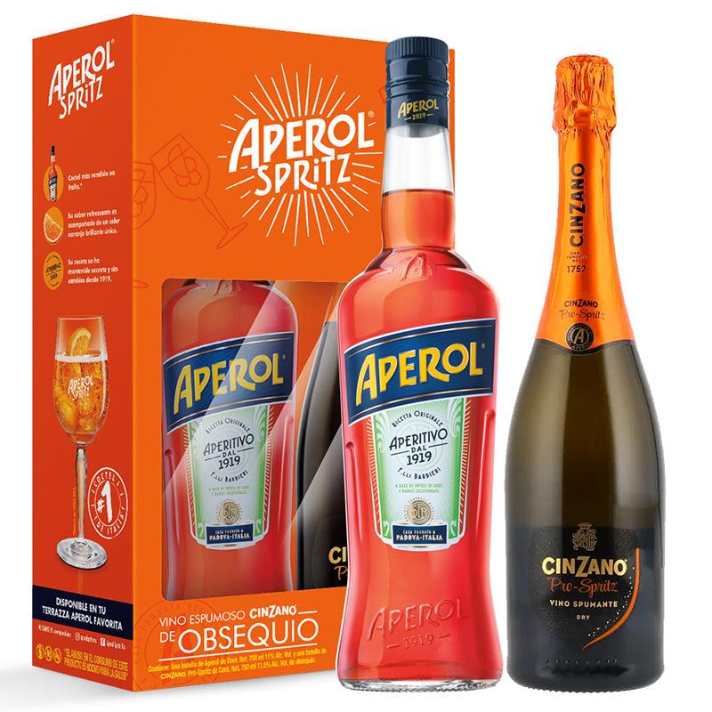 Aperol Aperitif 700ml with Cinzano Pro Spritz Sparkling W