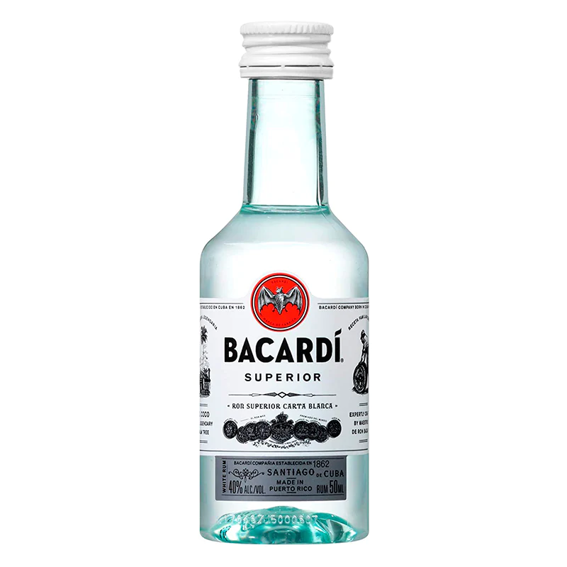 MINI RON BACARDI CARTA BLANCA 50 ML