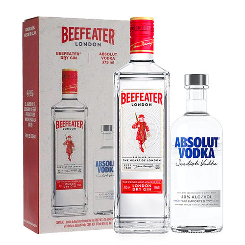 GINEBRA BEEFEATER 750ML C/ABSOLUT 375ML