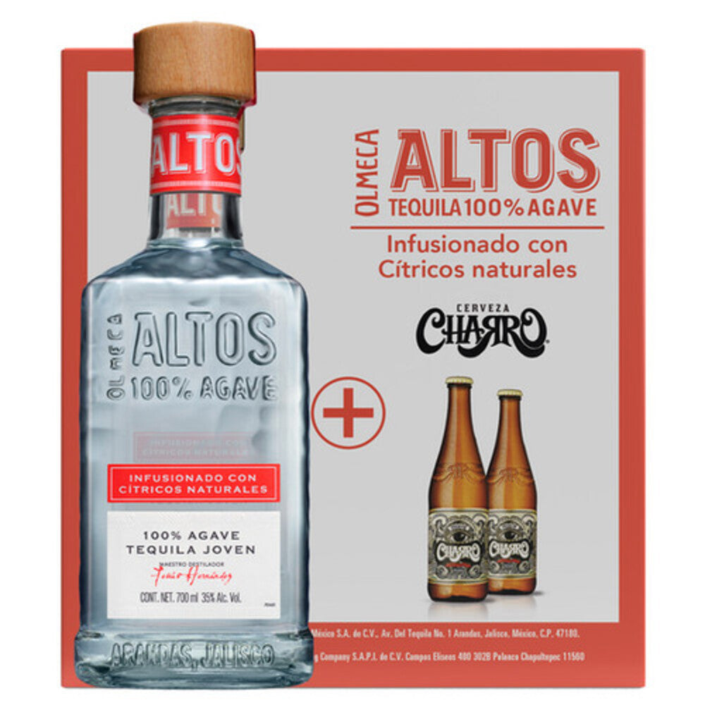 TEQUILA ALTOS INFUSIONADO CITRICOS 700 ML + 2 CERVEZAS