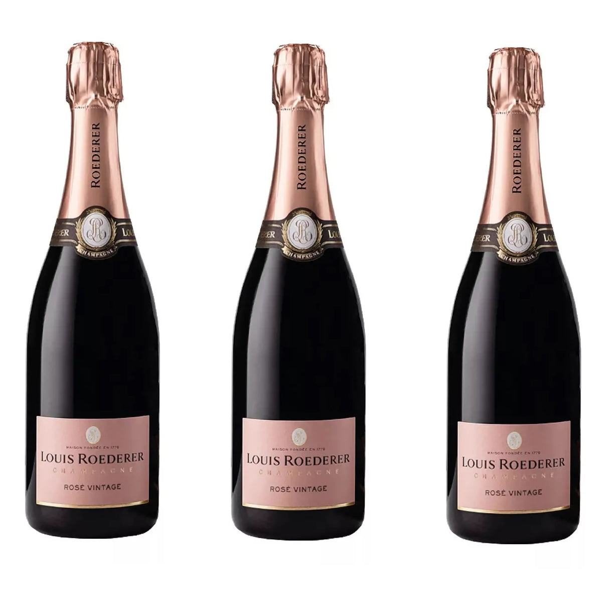 PACK DE 3 CHAMPAGNE LOUIS ROEDERER ROSE 750ML