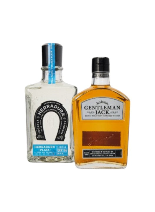Tequila Herradura Plata 700 ml + Whisky Gentleman Jack 375 ml