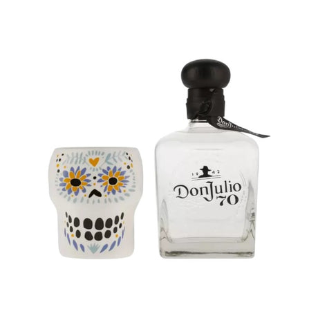 Tequila Don Julio 70 Añejo 700ml Con vaso de Calavera