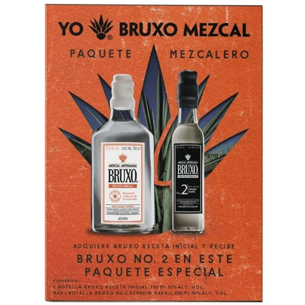 MEZCAL BRUXO RECETA INICIAL 750ML + MEZCAL BRUXO 2 250ML - Vinosylicores.com