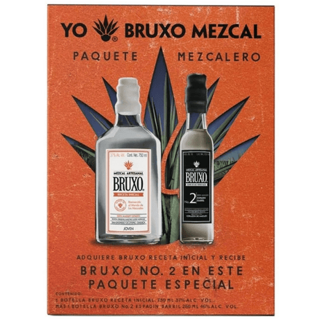 MEZCAL BRUXO RECETA INICIAL 750ML + MEZCAL BRUXO 2 250ML - Vinosylicores.com
