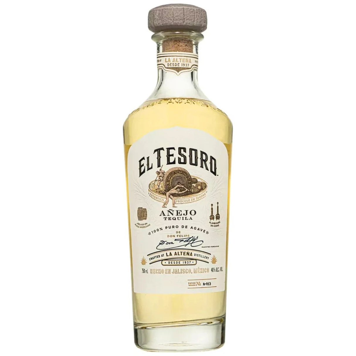 TEQUILA EL TESORO AÑEJO 750 ML