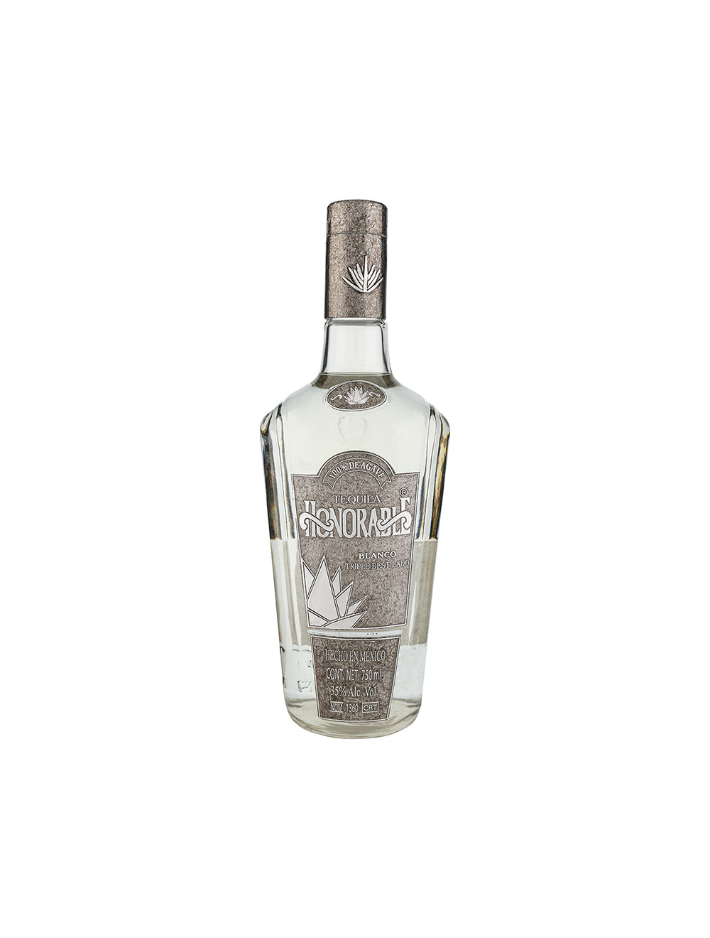 TEQUILA BLANCO 100% HONORABLE REPUJADO 750ML