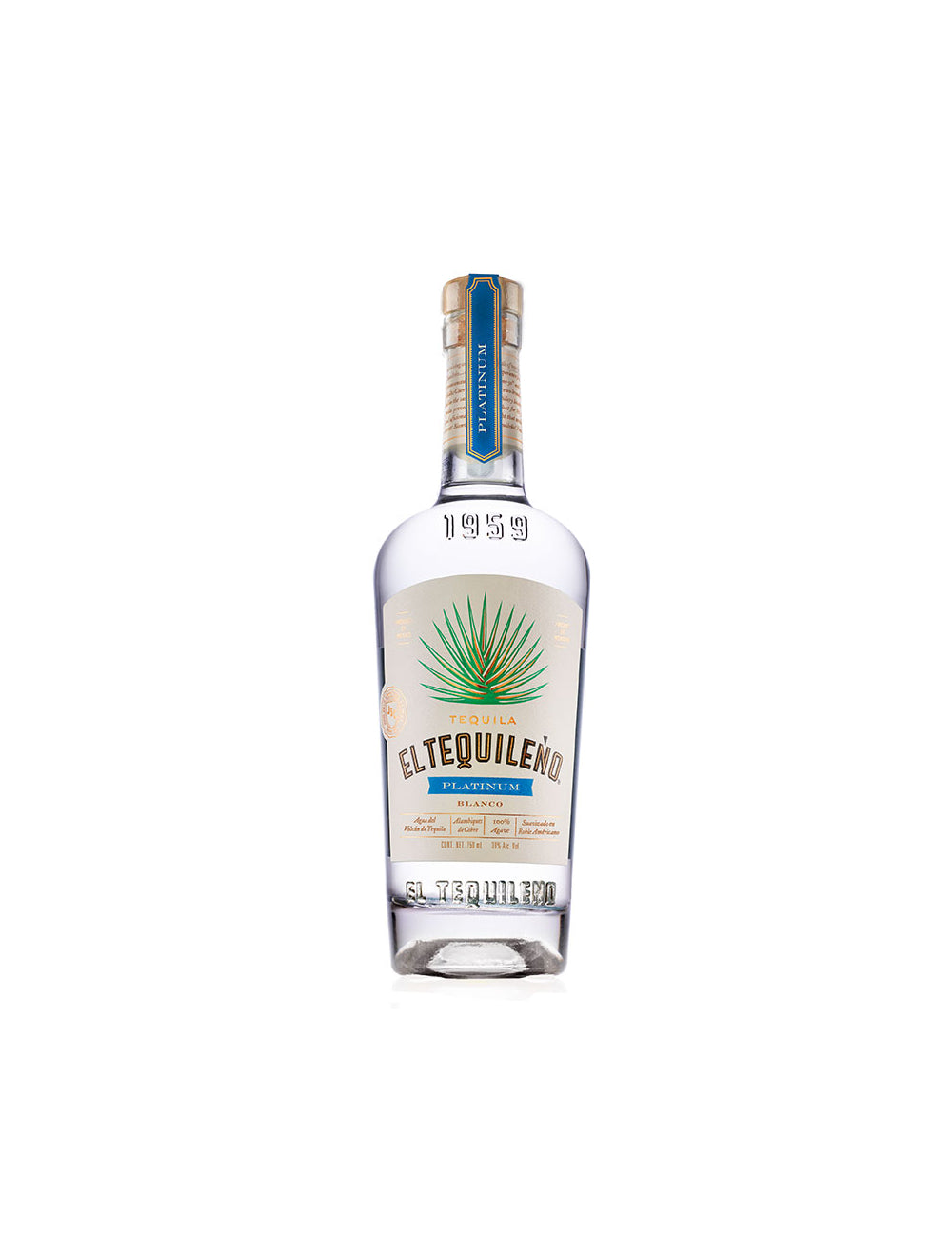 TEQUILA BLANCO 100% TEQUILEÑO PLATINUN PREMIUM CHAPINGO 750ML