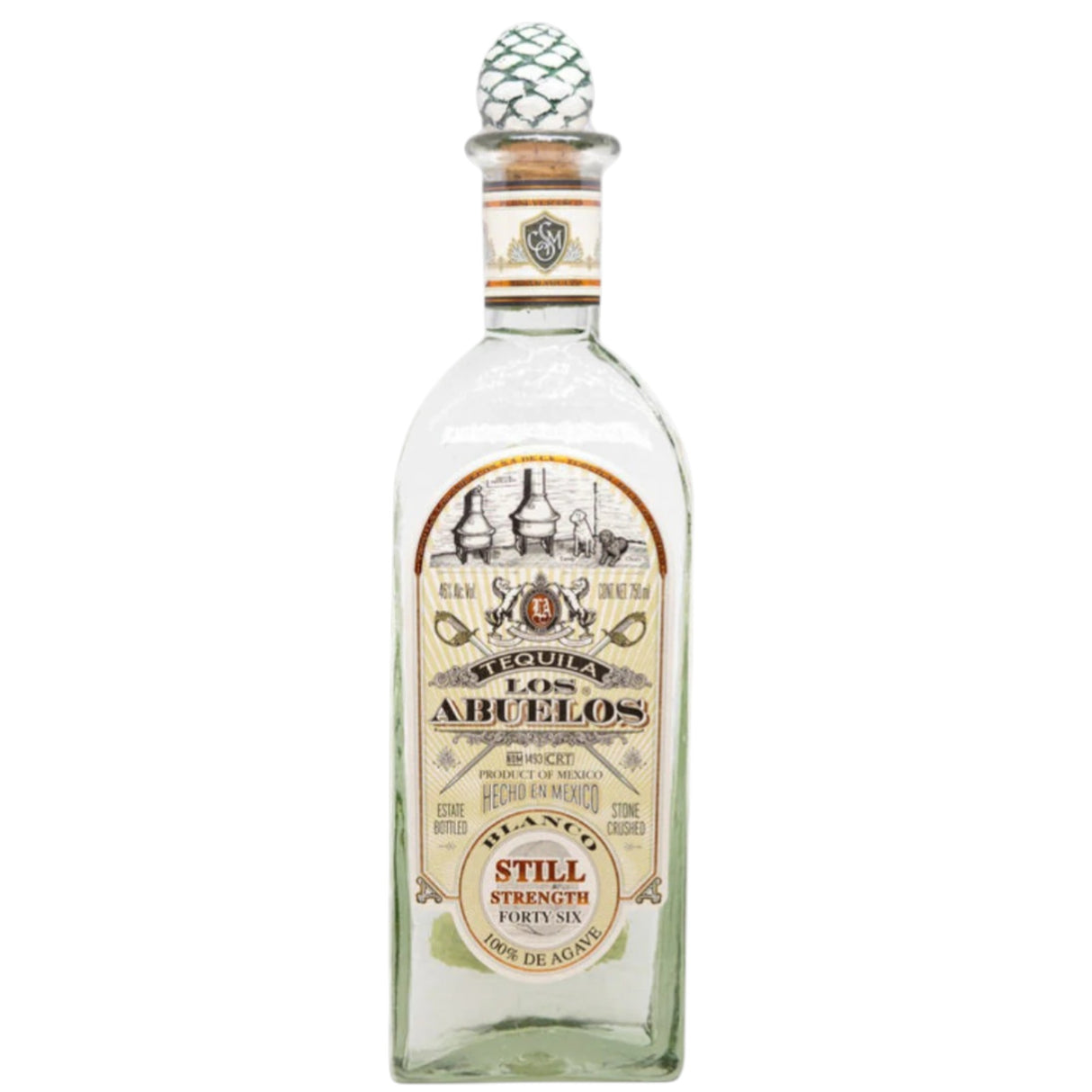 Tequila Los Abuelos Blanco Still Strength 750ml