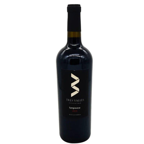 VINO TINTO TRES VALLES SANGIOVESE 750ML - Vinosylicores.com