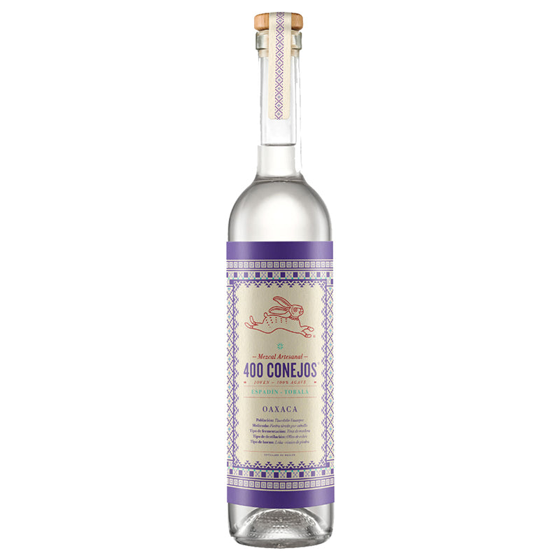 MEZCAL JOVEN 100% 400 CONEJOS ESPADIN TOBALA 750ML