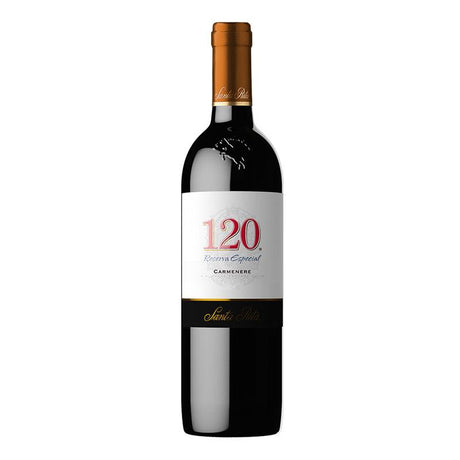 VINO TINTO SANTA RITA 120 CARMENERE RVA. ESPECIAL 750ML - Vinosylicores.com