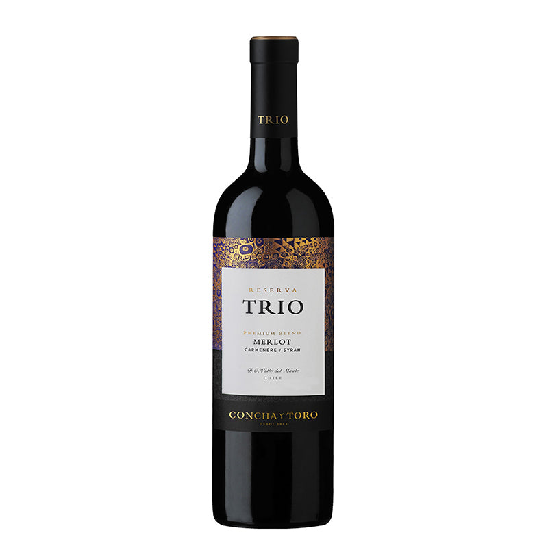 VINO TINTO TRIO CONCHA Y TORO MERLOT 750ML